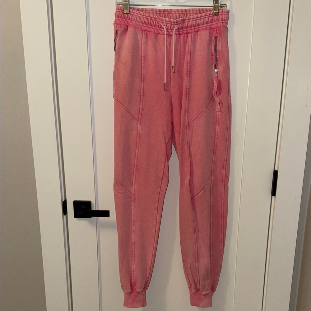 NINETY PERCENT Paneled organic cotton-jersey track pants